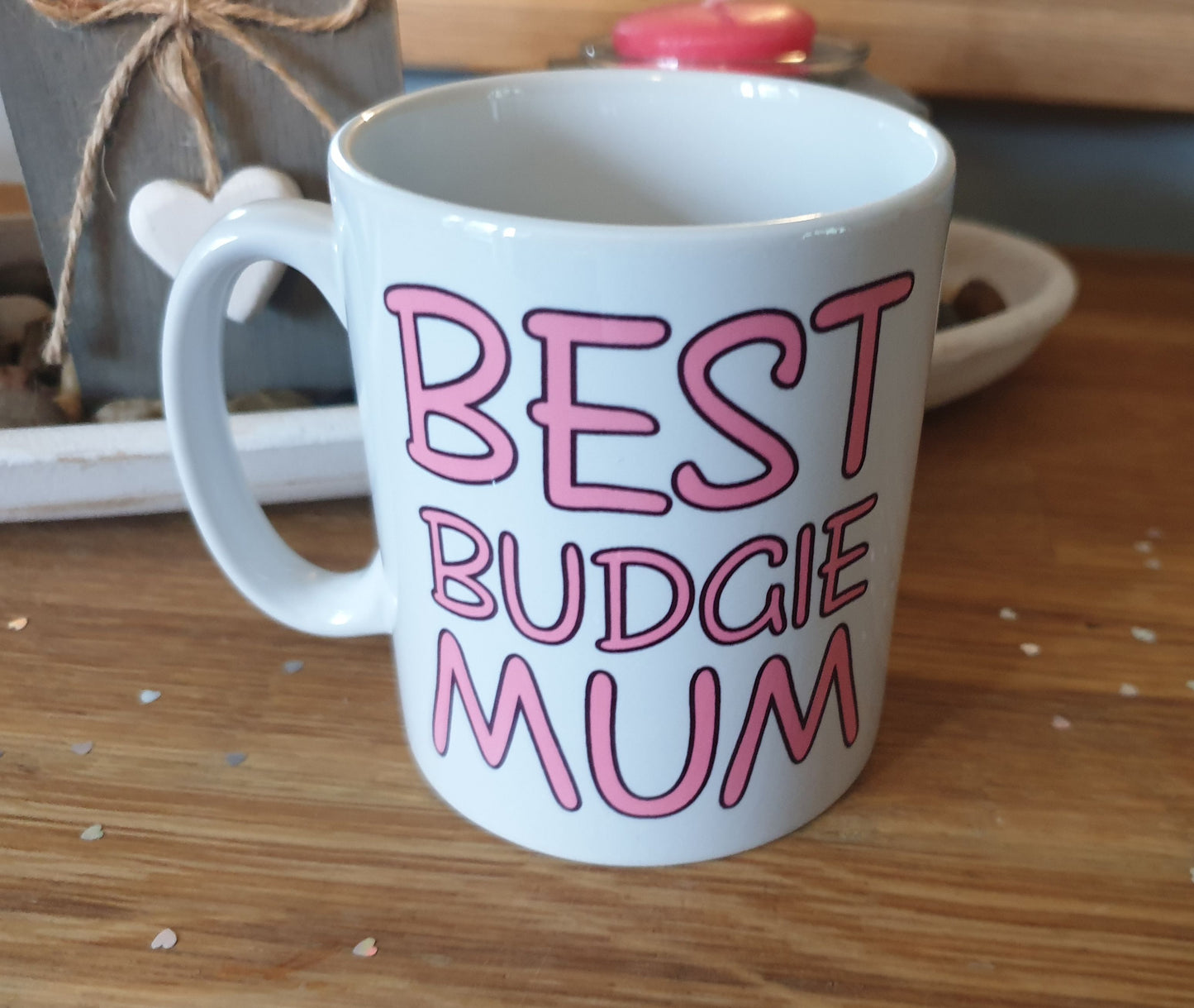 Budgie Mug Gift - Best Budgie Mum - Nice Funny Cute Novelty Pet Owner Mummy Cup Present