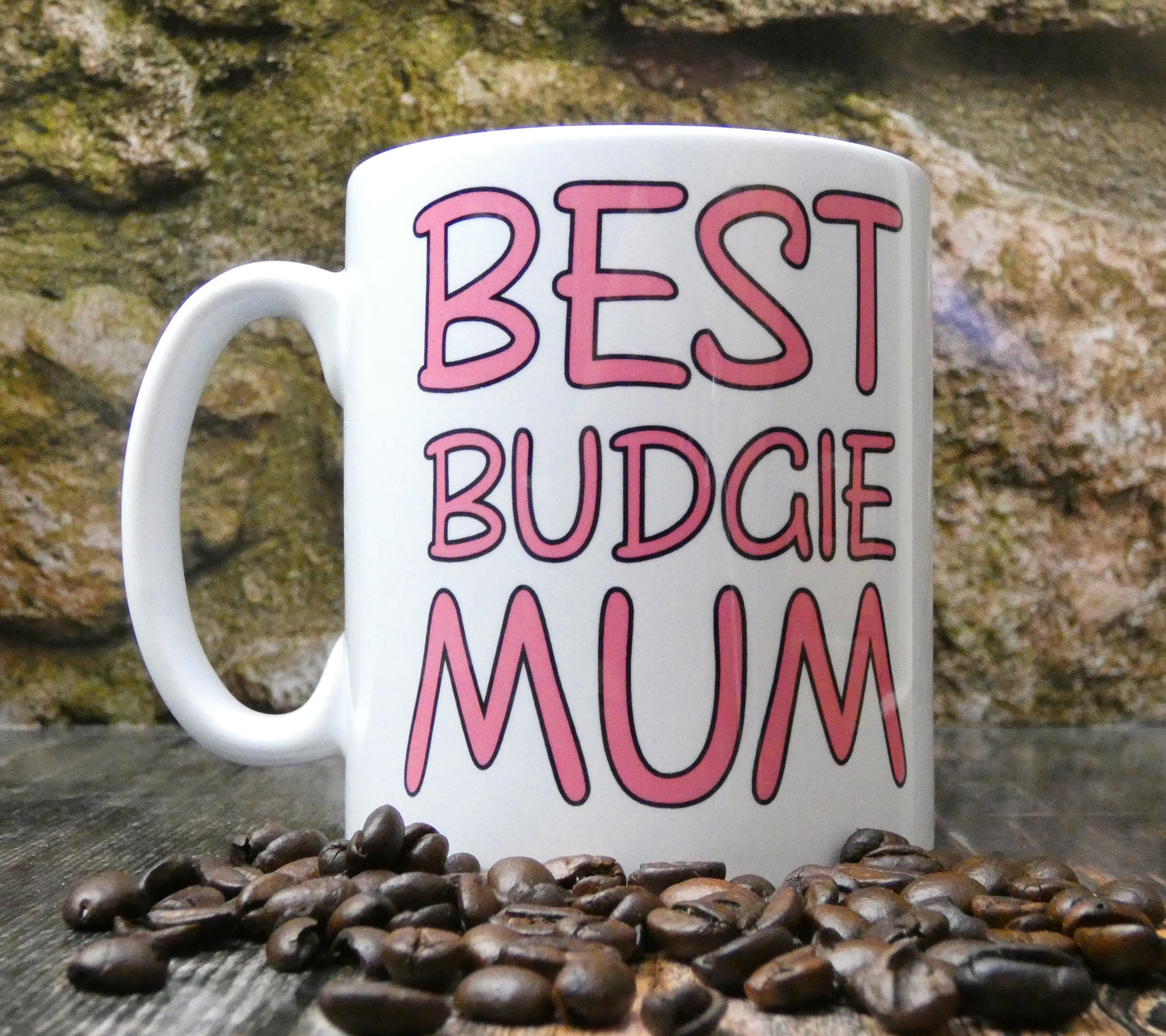 Budgie Mug Gift - Best Budgie Mum - Nice Funny Cute Novelty Pet Owner Mummy Cup Present