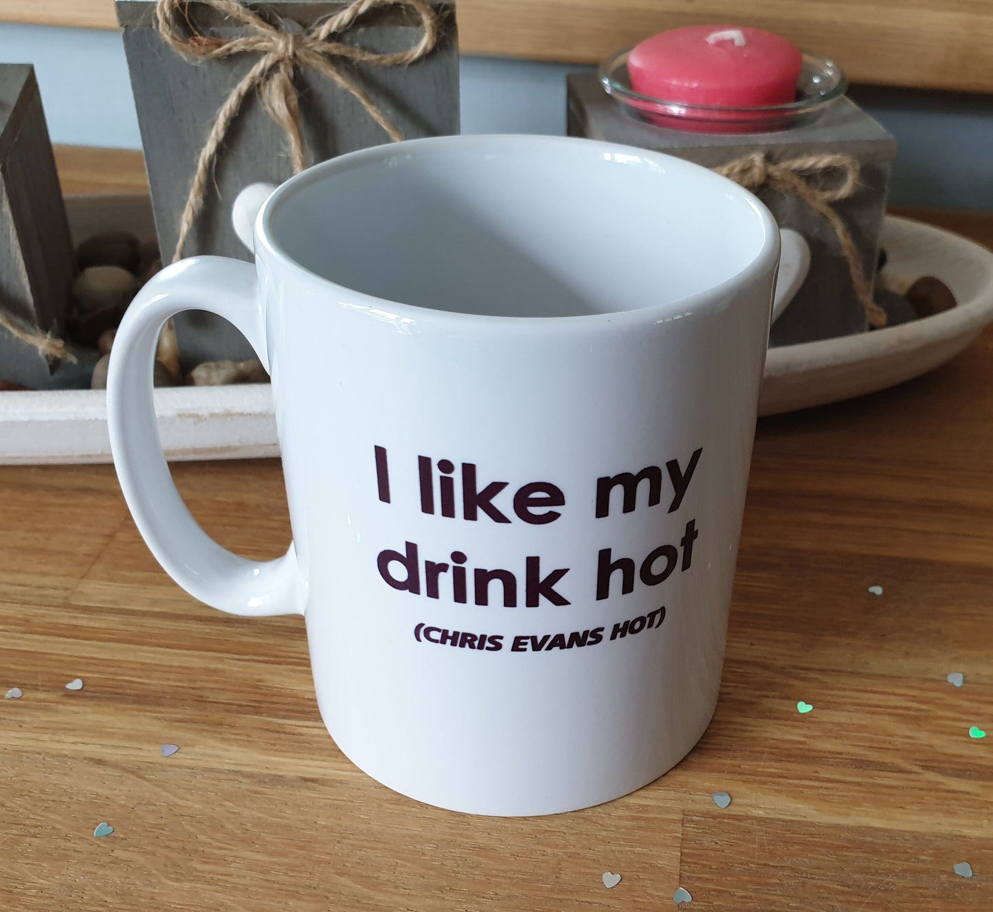 Chris Evans Mug Gift - I Like My Drink Hot Chris Evans Hot - Novelty Movie Star Fan Cup
