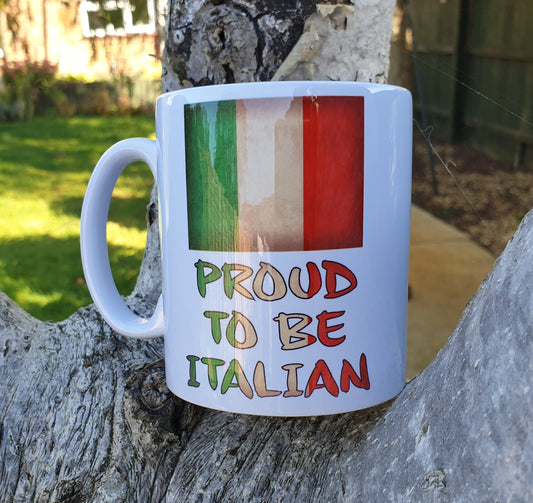 Italy Mug - Proud To Be Italian - Nice Cute Novelty Nationality Flag Cute Cup Present