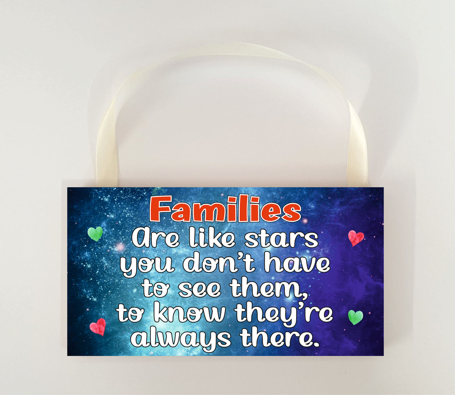 Family Plaque Gift - Families are like stars - Fun Novelty Birthday Christmas Present