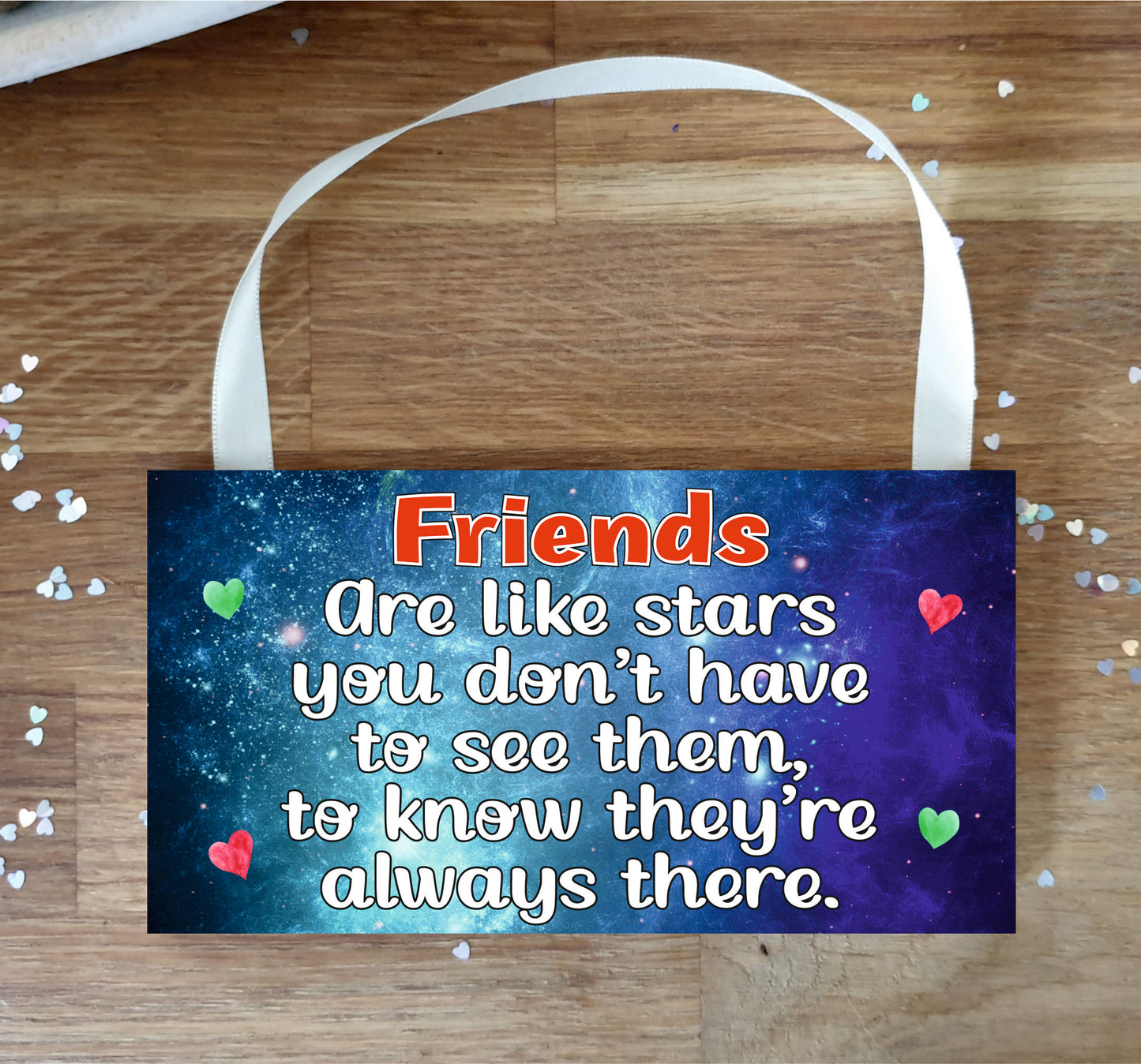 Friend Plaque Gift - Friends are like stars - Fun Novelty Birthday Christmas Present