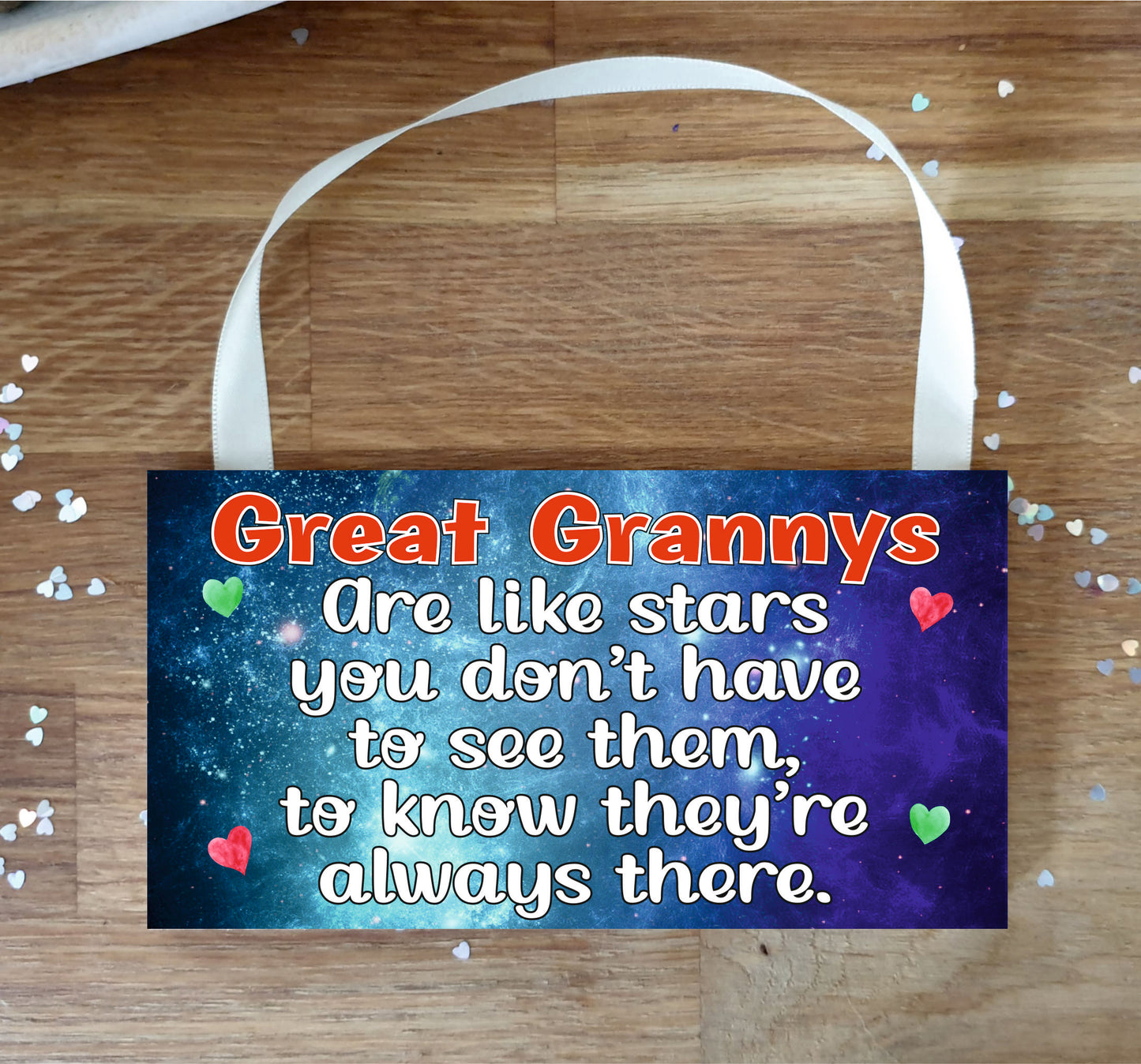 Great Granny Plaque Gift - Great Grannys are like stars - Fun Novelty Birthday Christmas Present