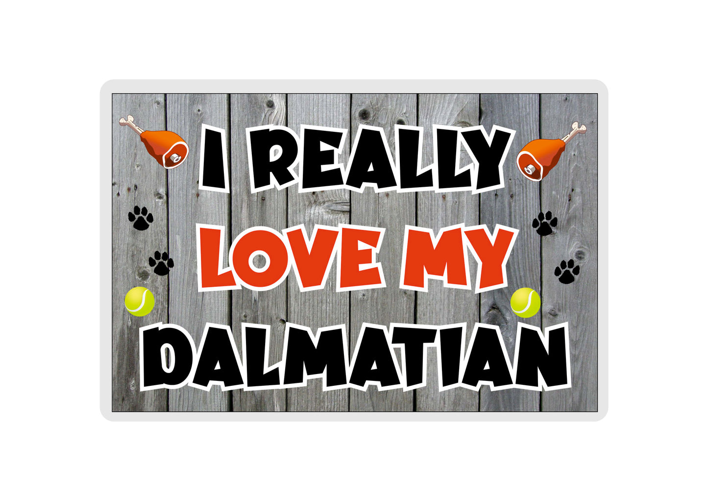 Dalmatian Fridge Magnet Gift - I Really Love My - Cute Novelty Fun Dog Owner Present