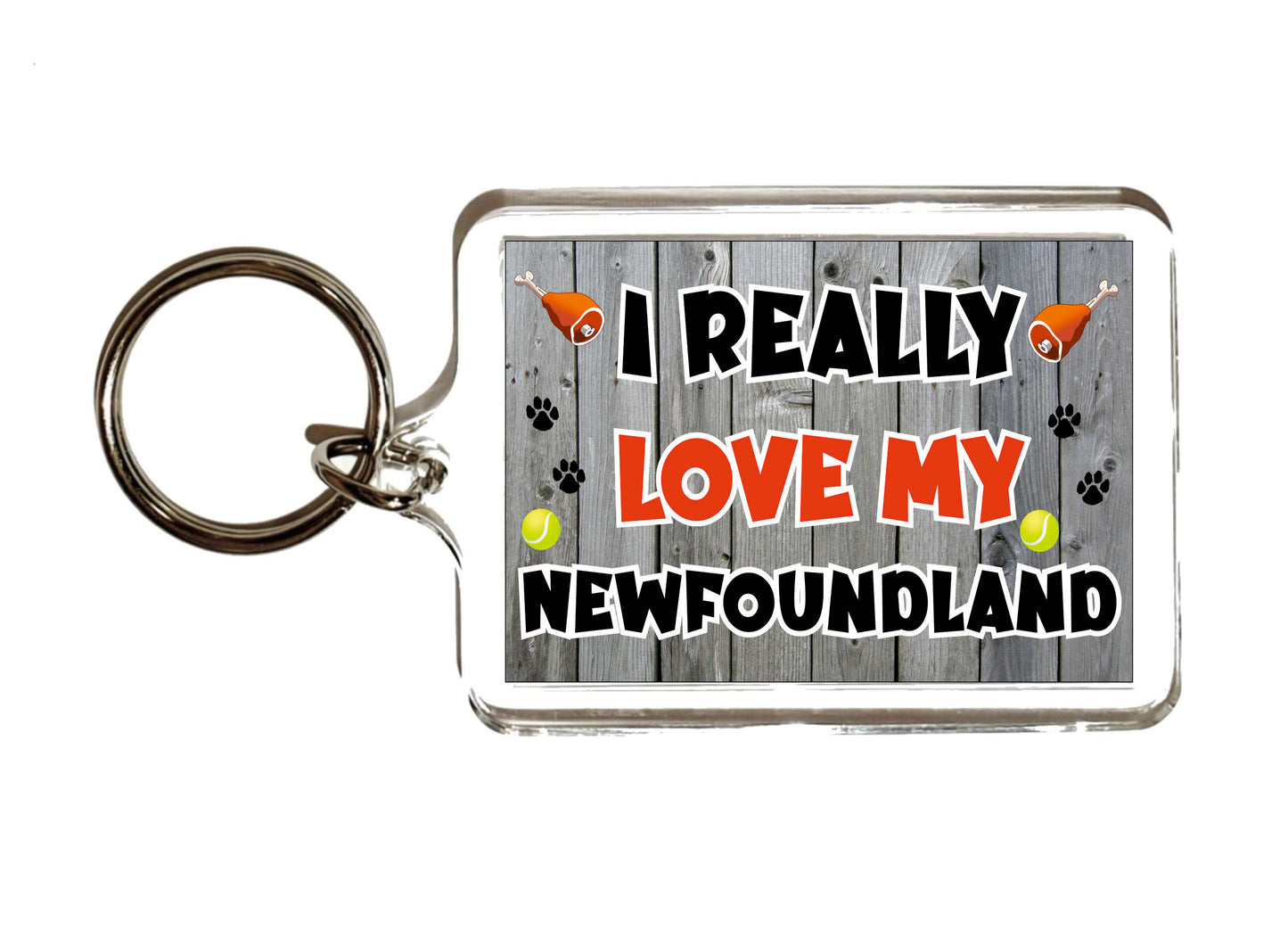 Newfoundland Keyring Gift - I Really Love My - Cute Novelty Fun Dog Owner Present