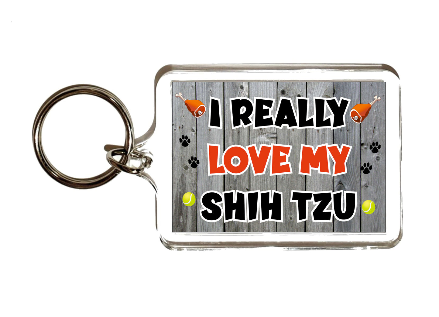 Shih Tzu Keyring Gift - I Really Love My - Cute Novelty Fun Dog Owner Present