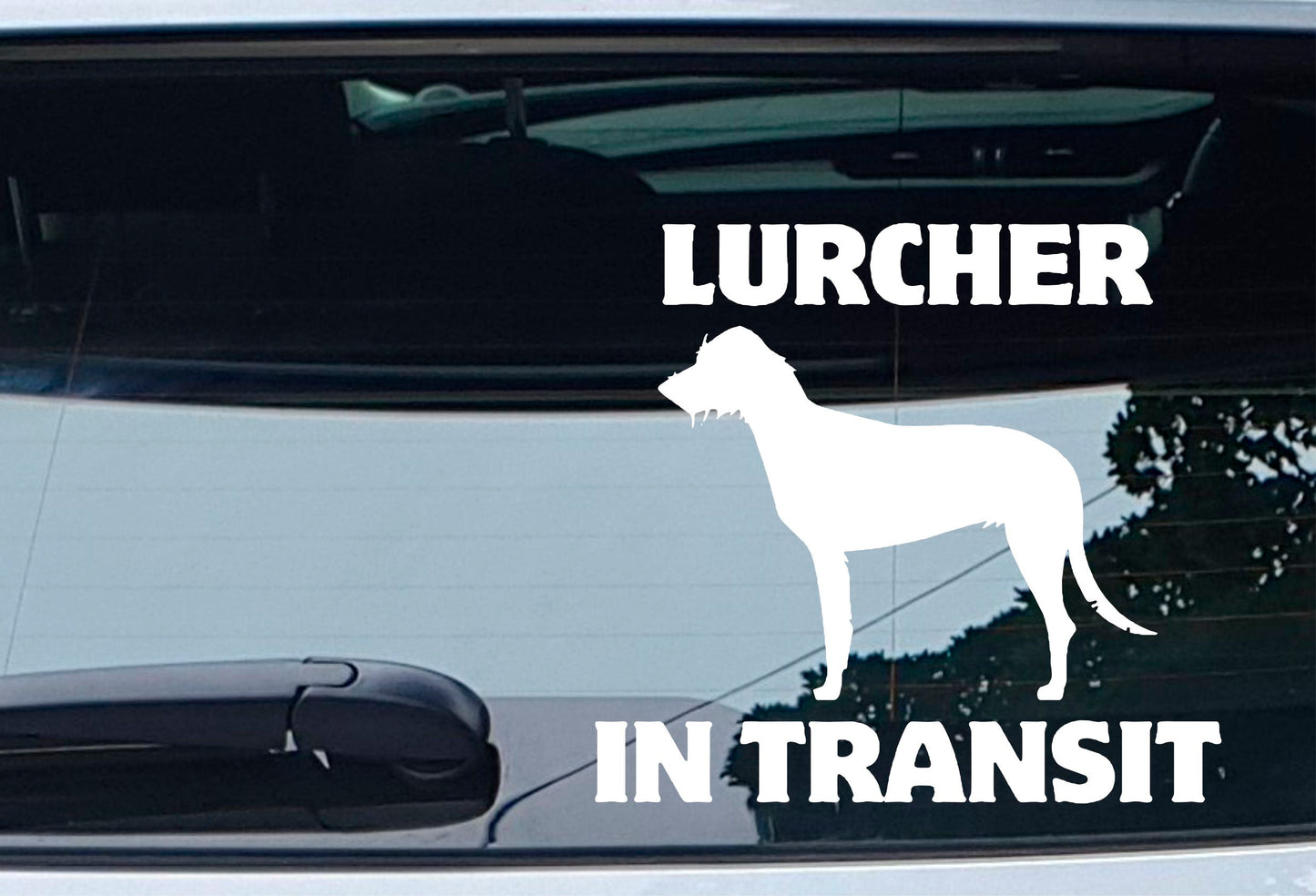 Car Sticker Lurcher In Transit Nice Fun Cute Novelty Warning Van Window Bumper Boot Door Decal
