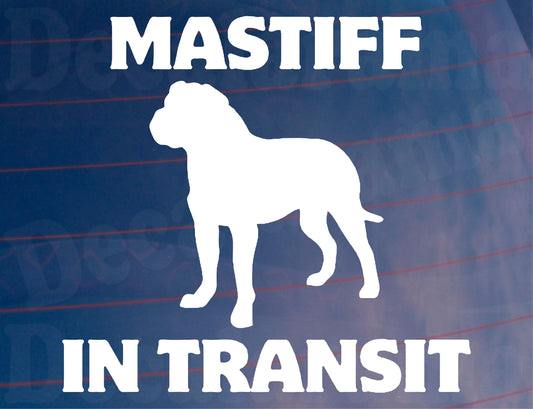 Car Sticker Mastiff In Transit Nice Fun Cute Novelty Warning Van Window Bumper Boot Door Decal