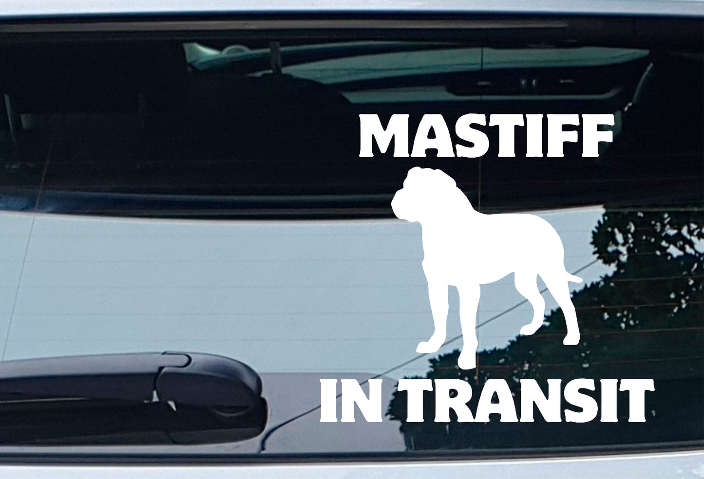 Car Sticker Mastiff In Transit Nice Fun Cute Novelty Warning Van Window Bumper Boot Door Decal