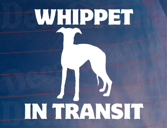 Car Sticker Whippet In Transit Nice Fun Cute Novelty Warning Van Window Bumper Boot Door Decal