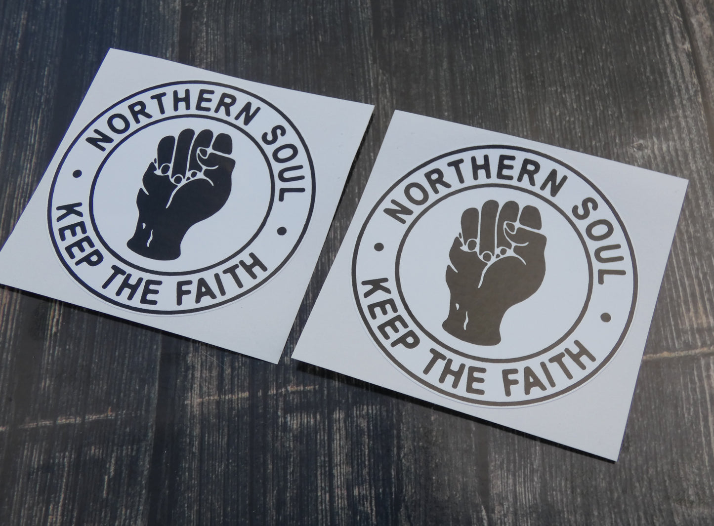 4 x Northern Soul Dance Music Fan Car/Van/Truck/Lorry Printed Stickers Decals 50mm