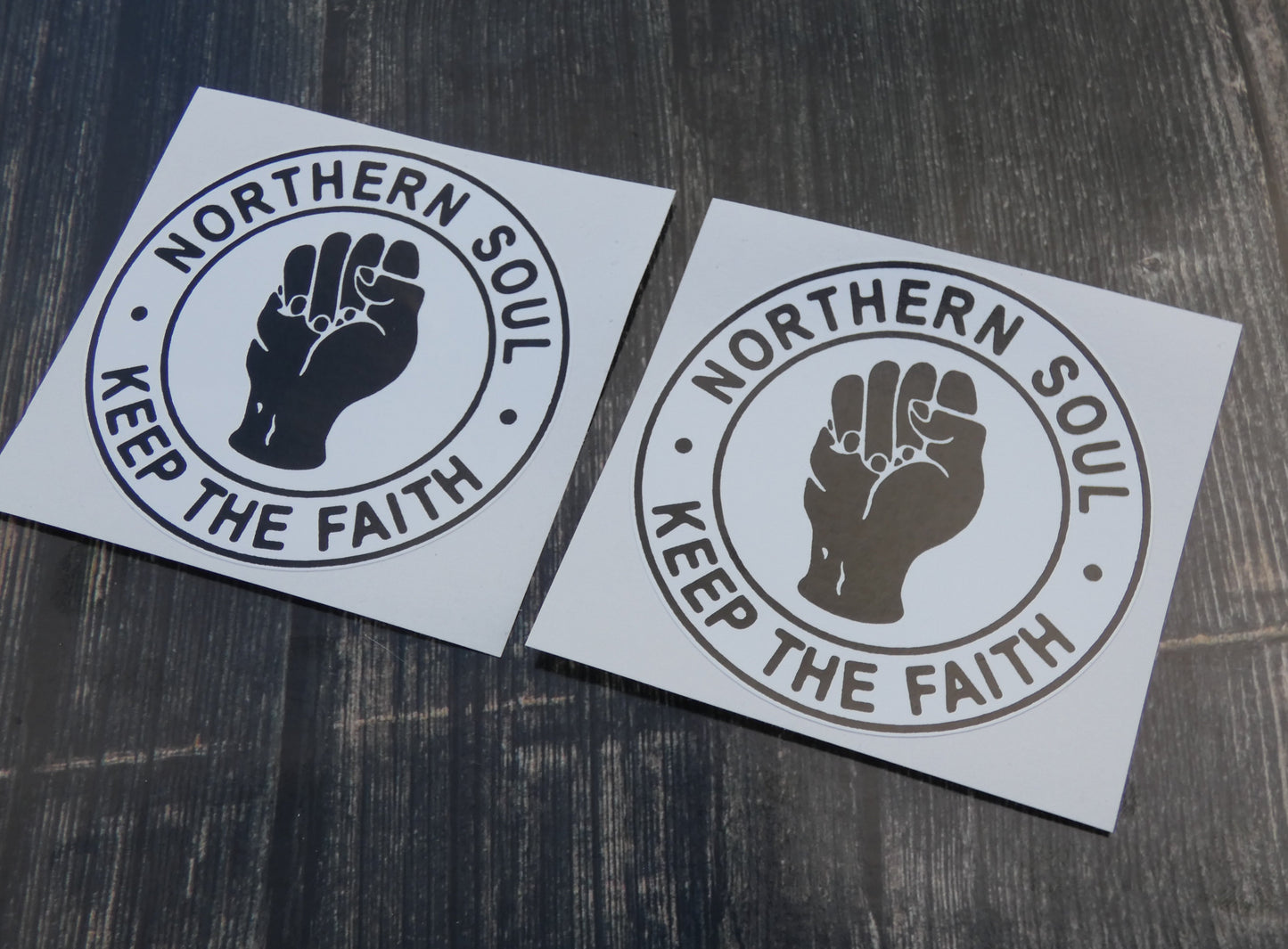 4 x Northern Soul Dance Music Fan Car/Van/Truck/Lorry Printed Stickers Decals 75mm
