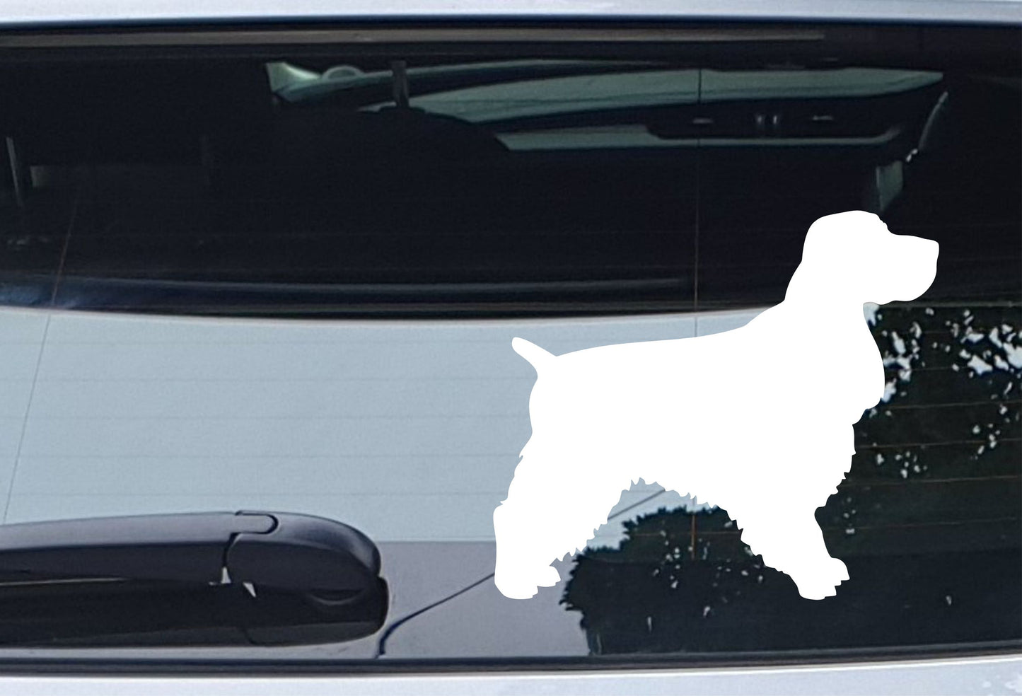2x Car Sticker Cocker Spaniel Silhouette Nice Fun Novelty Cute Van Window Bumper Boot Door Dog Decal