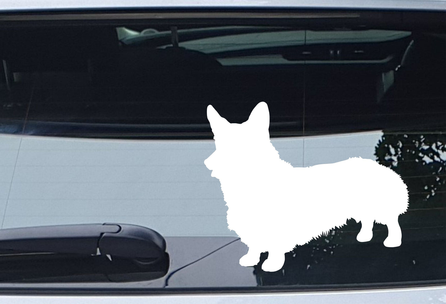 2x Car Sticker Corgi Silhouette Nice Fun Novelty Cute Van Window Bumper Boot Door Dog Decal
