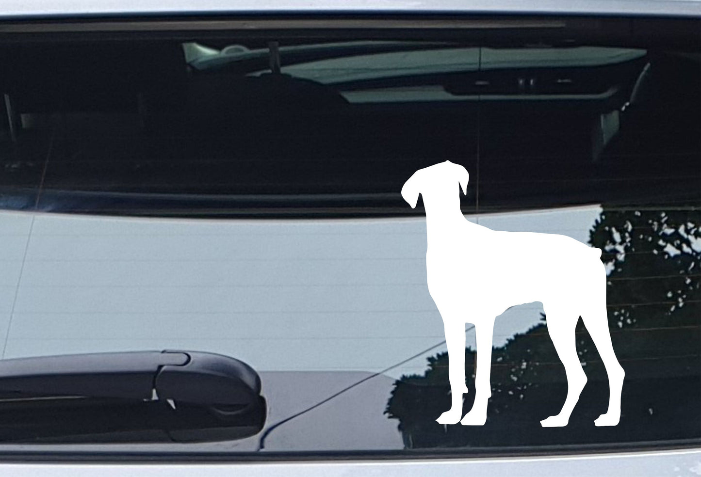 2x Car Sticker Doberman Silhouette Nice Fun Novelty Cute Van Window Bumper Boot Door Dog Decal