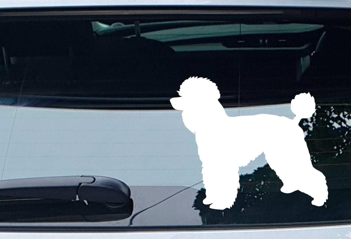 2x Car Sticker Poodle Silhouette Nice Fun Novelty Cute Van Window Bumper Boot Door Dog Decal