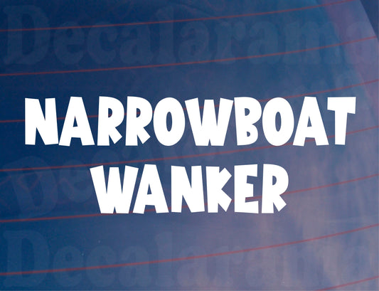 Narrowboat Wanker Sticker Funny Rude Novelty Car Van Window Bumper Boot Door Decal