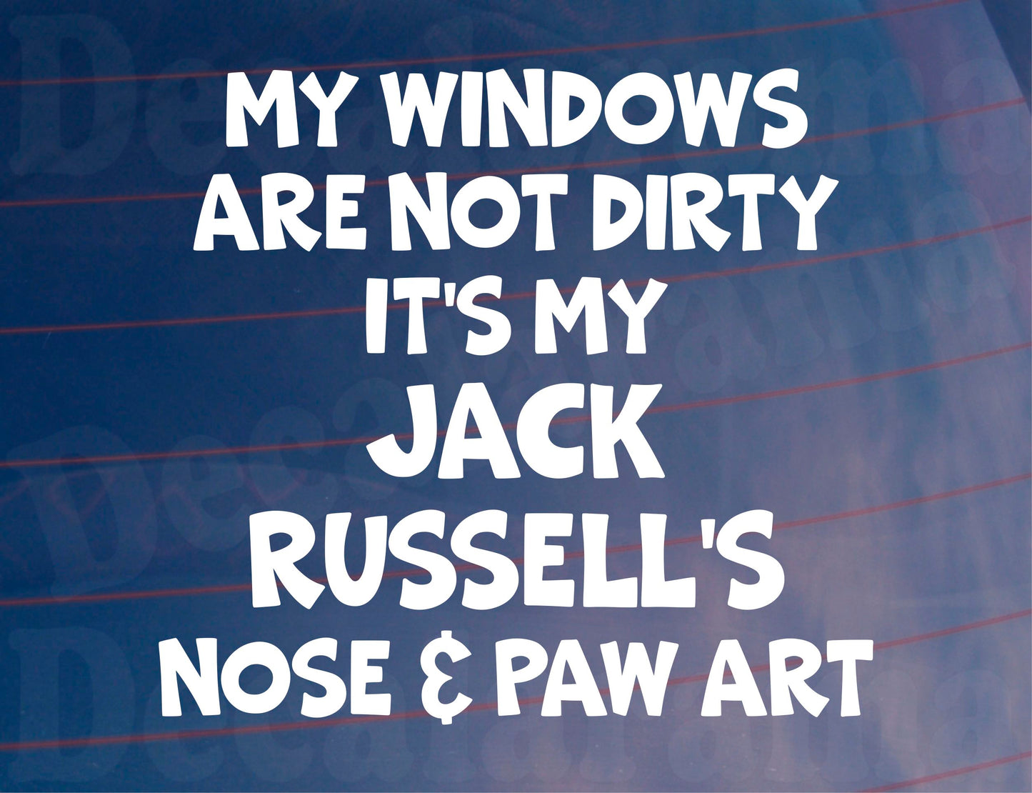 Car Sticker Jack Russell Windows Not Dirty Nose & Paw Art Nice Funny Cute Novelty Dog Bumper Boot Decal