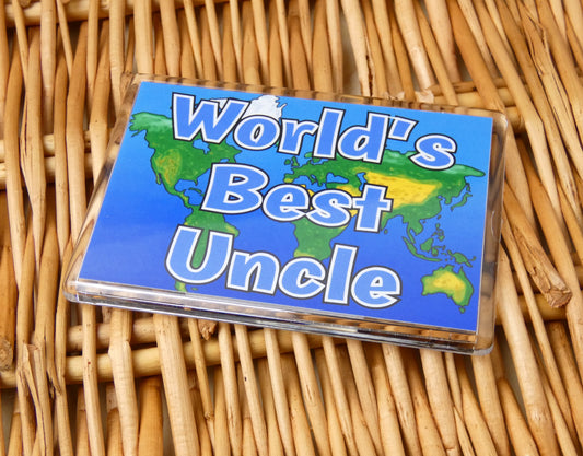 Uncle Fridge Magnet - World's Best Uncle - Novelty Love Gift - Fun Birthday Christmas Present
