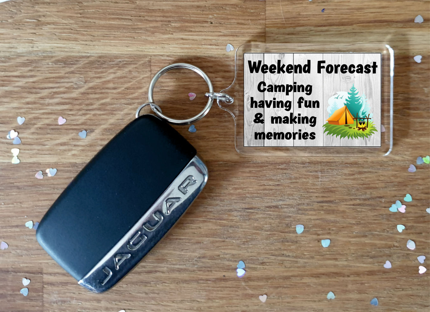 Camping Keyring - Camping Having Fun and Making Memories - Fun Cute Novelty Present