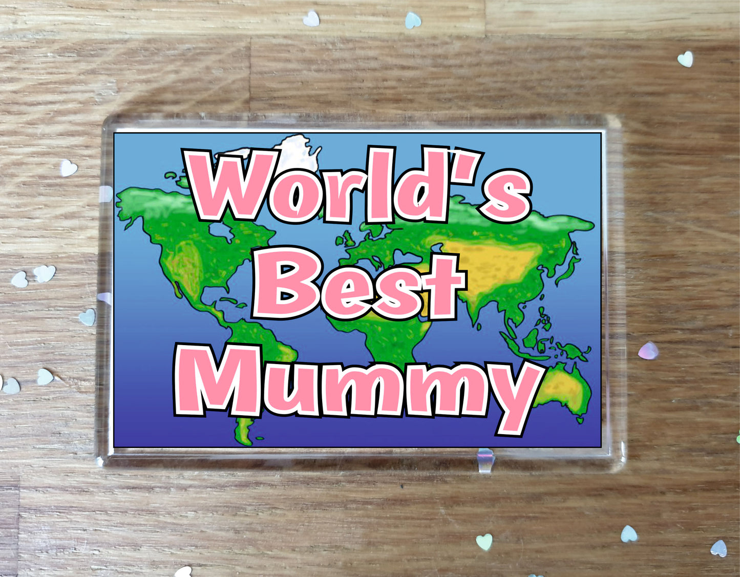 Mummy Fridge Magnet - World's Best Mummy - Novelty Love Gift - Fun Birthday Christmas Present