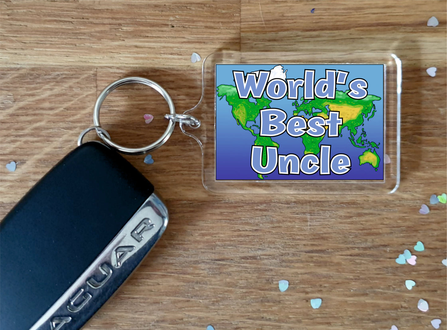 Uncle Keyring Gift - World's Best Uncle - Fun Novelty Christmas Birthday Present