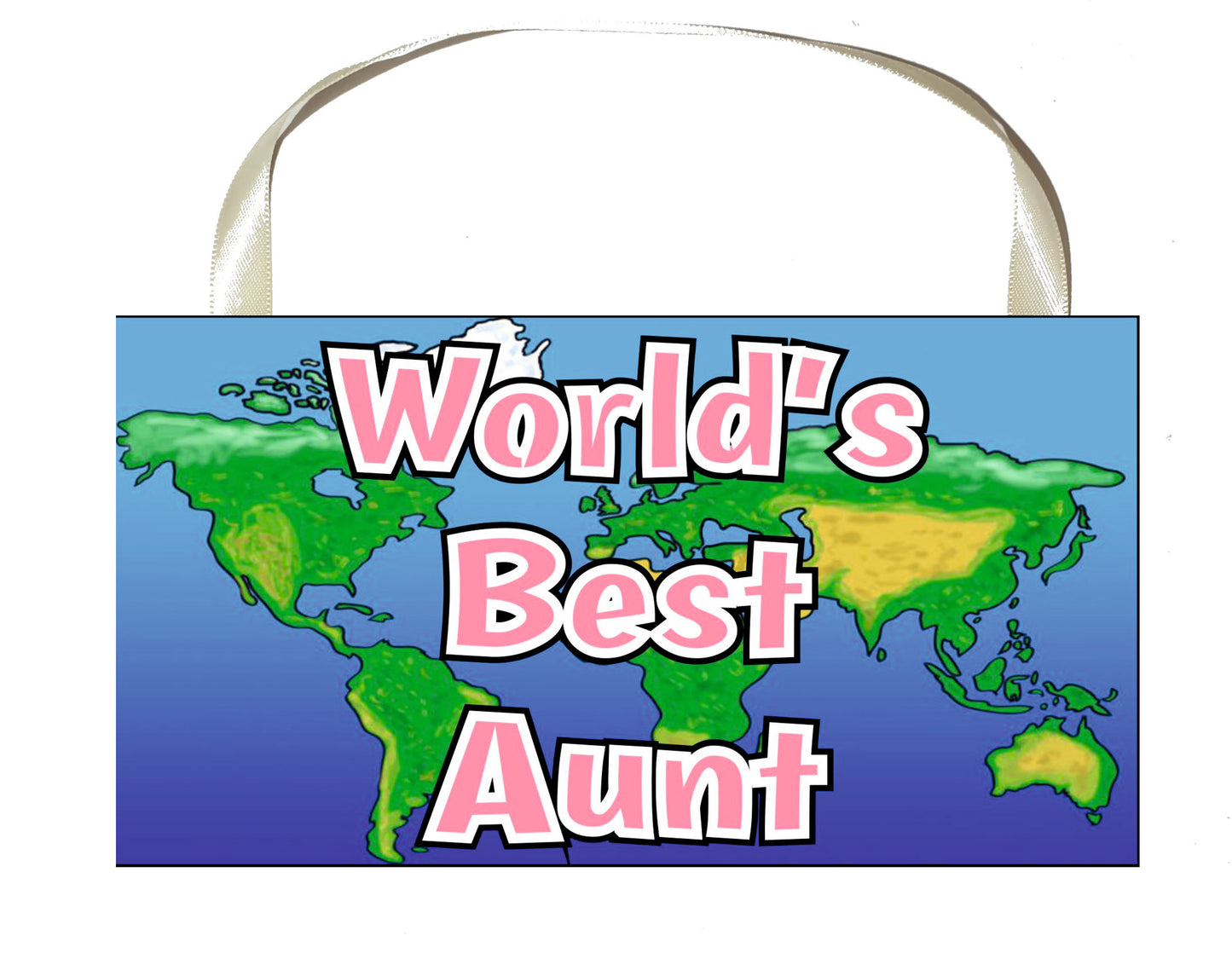 Aunt Plaque / Sign - World's Best Aunt - Novelty Cute Fun Birthday Gift